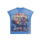 ROUGHPLAY Heavyweight Graphic Tee - Fiery Cyclops Monster & Starry Galaxy