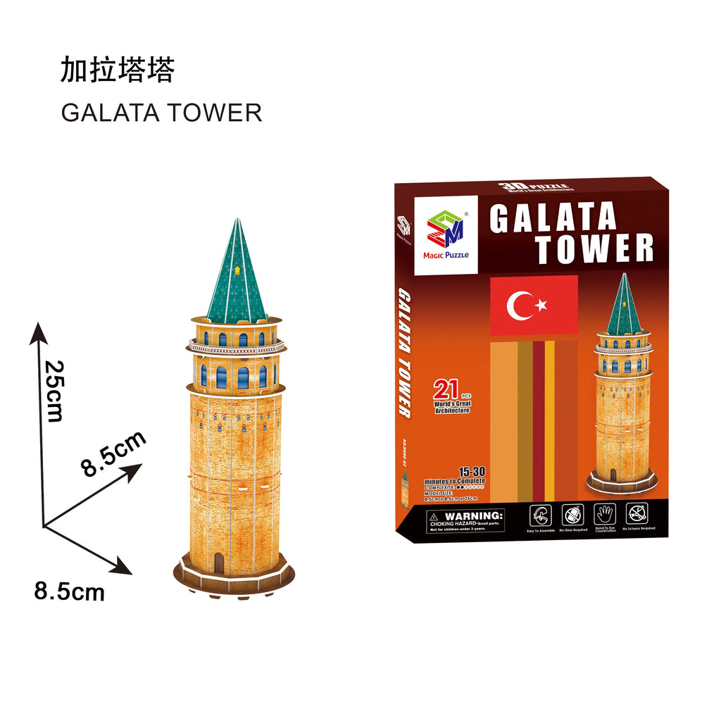 3D Galata Tower Puzzle