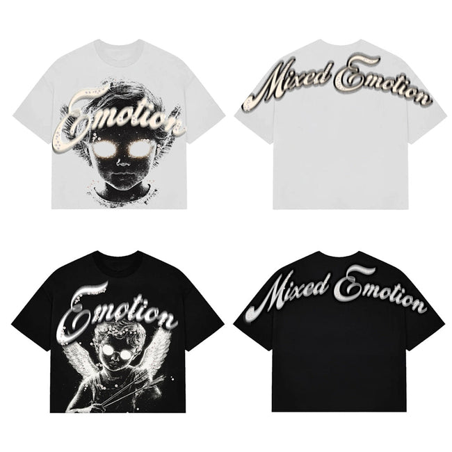 Mixed Emotion Cropped Graphic Tee Hover Image