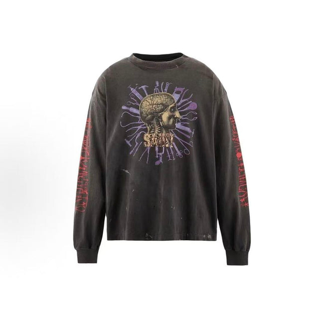 Saint Michael Vintage Artwork & Typography Graphic Sweatshirt Hover Image