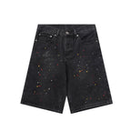 Chrome Hearts Cross Patch Embroidered & Hand-Painted Denim Shorts 9927
