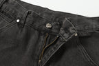 Chrome Hearts Vintage Cross Patchwork Washed Carpenter Denim Shorts 9903